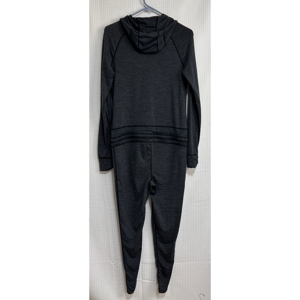 NWOT Airblaster Merino Ninja Suit Women's size M Bodysuit Heather Black Gray d - Picture 2 of 15